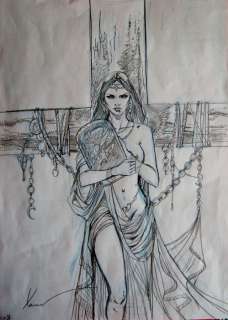 Xavier, Philippe | preparatory drawing for the cover  - Croisade tome 4 ’Becs de feu’ | Catawiki