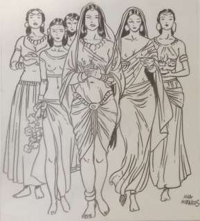 Mirallès, Ana - 1 Original preliminary drawing - Djinn | Catawiki