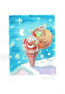 Fernandez, Tony | Original drawing   - Donald Duck  - Disney Art X-Mas | Catawiki