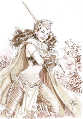 Giulio de Vita | Lot 239 - Les mondes de Thorgal, Kriss de Valnor, Digne d’une Reine en édition originale, agrémenté d’une dédicace. Proche de l’état neuf. | Septimus