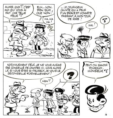 Greg | Lot 387 - Les As, Les Bouzis-Mouzis, planche originale à l’encre de chine. | Septimus