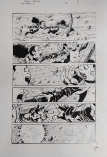 Sergio Davila (Blue Lines) + Vicente Cifuentes (Inker) - 1 Original page - The Terrifics - The Terrifics #23 Page 14 | Catawiki