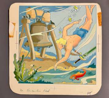 Studio Vandersteen - 1 Bleu de coloriage - De Rode Ridder - De verzonken Klok - 1968 | Catawiki