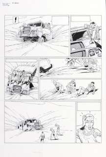 Denayer | Wayne Shelton, planche n°37 Ã  l’encre de Chine… | Millon