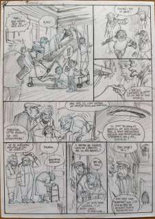 Cauuet, Paul - 1 Original preliminary page - Les Vieux fourneaux | Catawiki