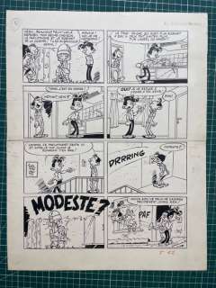 Attanasio, Dino - 1 Original page - Modeste et Pompom - B... rigolons un peu ! | Catawiki