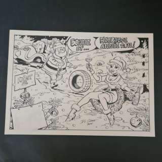 Di Sano, Bruno - 1 Original drawing - Alys & Vicky - Carte de vœux 2011 - 2010 | Catawiki