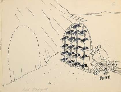 Reiser | MON BEAU SAPIN Illustration Ã  l’encre de chine, signée en bas Ã  | Cornette de St Cyr