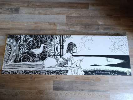 Manara, Milo - 1 Impression sur toile - Esmeralda - Dedicato a corto Maltese - 2013 | Catawiki