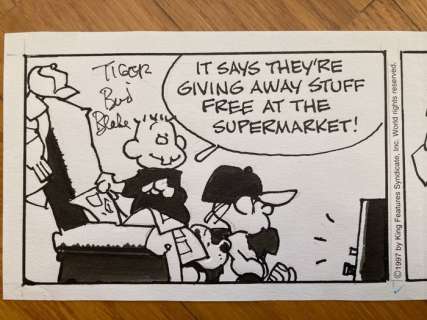 Bud Blake - 1 Original page - Tiger - Original Daily Strip - 1997 | Catawiki