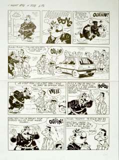 KOX Daniel  - L‘agent 212  - Gag 338 en deux planches  - Encre de chine signée et[...]