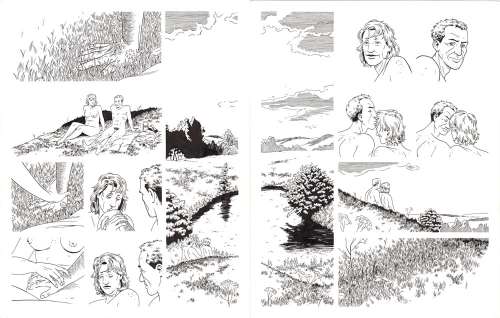 Jason Lutes - Berlin - page 202-203 Book One: City of Stones - page 208-209