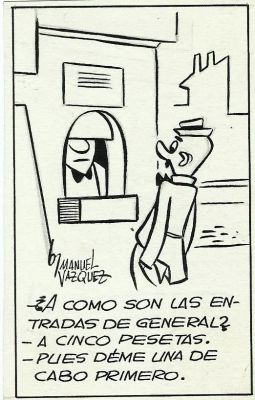 The Ink Archive | Original drawing – Cinema – Manuel Vázquez | Origin Of Comics