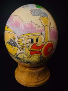 Marten Toonder Studio’s - Tom Poes, Heer Bommel, Wammes Waggel e.a. in de trein naar Rommeldam - handbeschilderd struisvogel | Catawiki