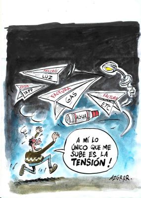 Carlos Azagra | Original drawing: Suben las facturas – Azagra y Revuelta | Origin Of Comics