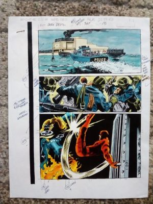 Gene Colan / Christie Scheele - 1 Original page - color guide Daredevil | Catawiki