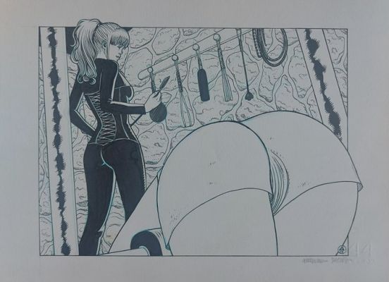 Scacchia, Alessandro - 1 Original drawing - Club di Ruthier - Incontro con Marylin | Catawiki