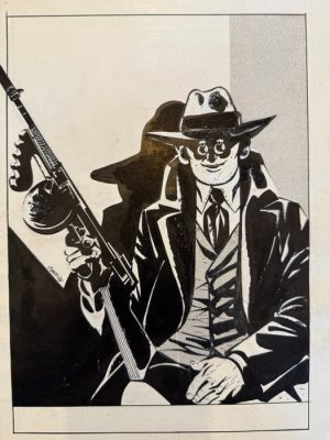 Cossu, Antonio - 1 Original drawing - "Le Gangster" - 1981 | Catawiki