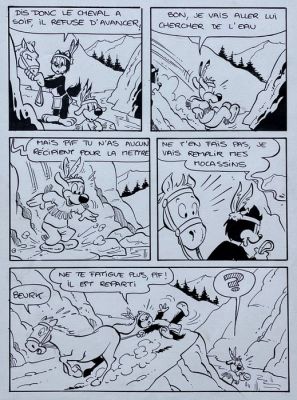 Cance - 1 Original page - Pif et Hercule et le Cheval - (1980’s) | Catawiki