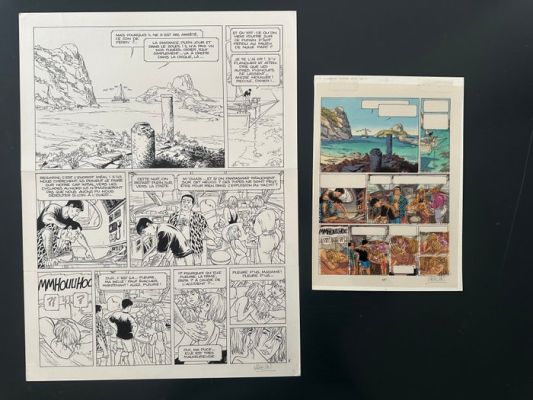 Kraehn, Jean Charles - 1 Original page - Gil St André - T 9 + bleu de mise en couleurs - 2010 | Catawiki