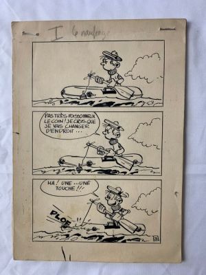 Chaland, Yves - 12 Original page - Le Naufragé + album Une île pour un naufragé - 1972 | Catawiki