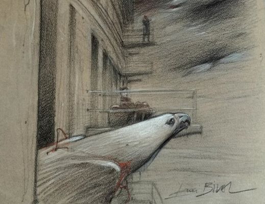 Bilal, Enki - 1 Original colour drawing - Coup de Sang - Julia & Roem - 2011 | Catawiki