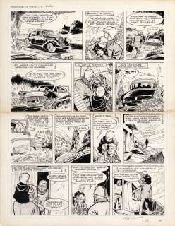 Tibet - Lot 610 - Ric Hochet, planche n°22 Ã  l‘encre de Chine de…