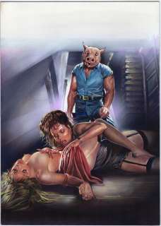 Enzo Sciotti - Copertina per Pig 22 ‘Un porco invisibile’. Cm 25 x 35. Tempera su cartoncino rigido. Anno di esecuzione 1985.