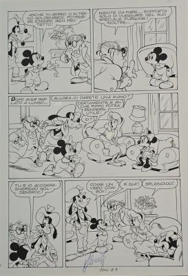 Asteriti, Sergio - 1 Original page - Topolino - n. 1344 “Topolino e la faccenda Goldenbroc” pag. 8 | Catawiki