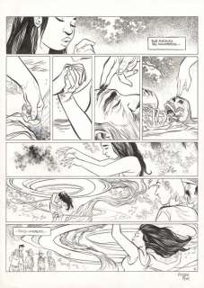 Olivier Pont - Planche originale n°77, présence de rustine en case 5 - Le Rituel - Un putain de salopard