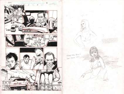 Esad Ribic, John Stanisci | The Brotherhood #3 P.8 - Sketches on Back - Signed - 2001 | Anthony’s Comic Book Art