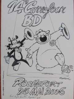 Michel Rodrigue | Cubitus - Affiche originale BD Rochefort | 2DGalleries