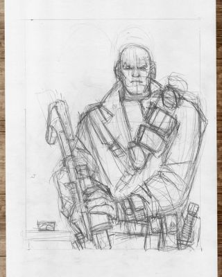 Juan Gimenez - 1 Couverture préliminaire - The Metabarons 1 “Othon” – Original Pencil (Hand Signed) – Iconic Sci-Fi Masterpiece (1992) | Catawiki