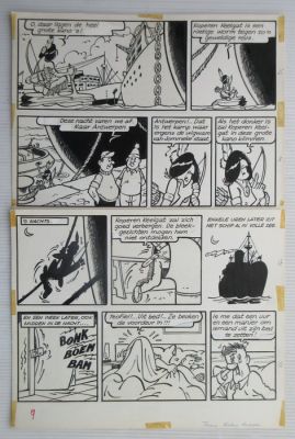 Jef Nys - 1 Original page - Jommeke 41 - Twee halve lappen - 1970 | Catawiki