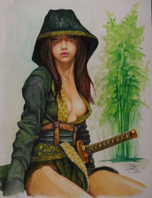 Sly - 1 Original drawing - Kunoichi girl - Kunoichi girl - 2026 | Catawiki