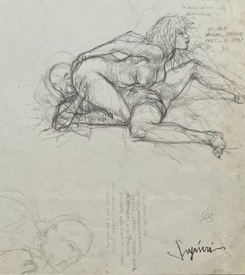 Serpieri - 1 Original drawing - Druuna X - Lesbian activity | Catawiki