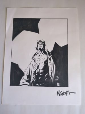 Mike Mignola - 1 Original drawing - Hellboy - The Companion - 2008 | Catawiki