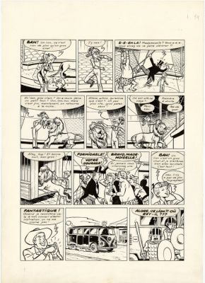 Craenhals, François - 1 Original page - Les 4 as - Les 4 as et le Picasso Volé, planche 34 - 1974