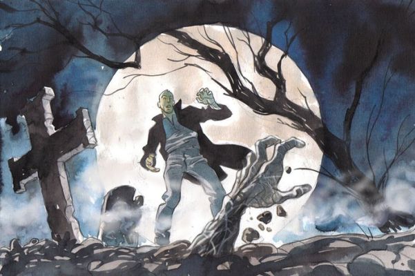 Caracuzzo, Giancarlo - 1 Original colour drawing - Cemetery - 2006 | Catawiki