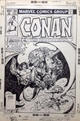 Ernie Chan - 1 Original cover - Conan le Barbare - #104 - 1979