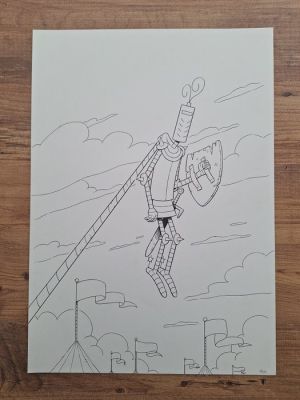 De Decker, Frodo - 1 Original drawing - De Ridder - illustratie voor banner van De Ridder | Catawiki