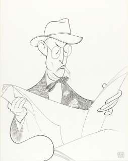 AL HIRSCHFELD (1903-2003) Damon Runyon. [CARICATURE] | Swann Galleries