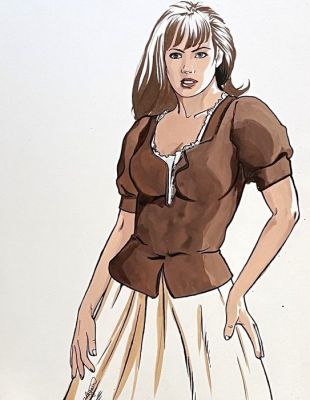 Pierre Legein - 1 Watercolour - Dampierre - Ariane