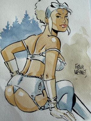Meynet, Félix - 1 Original drawing - Meynet, Félix - Mirabelle en petite tenue en Forêt | Catawiki