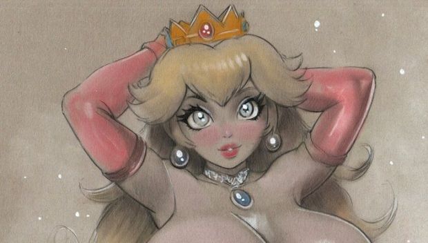 Edgar - 1 Original colour drawing - Zeichnung No 052 - Princess Peach - 2026 | Catawiki