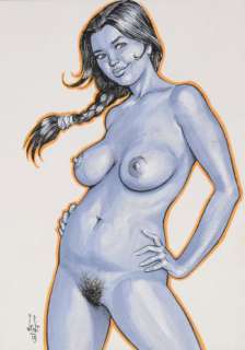 Libessart, Laurent - PIN-UP Illustration originale Ã  l‘encre de chine et