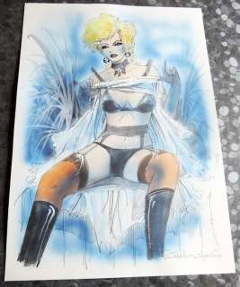 Géron, Jacques | original large format watercolour drawing  - (1993) | Catawiki