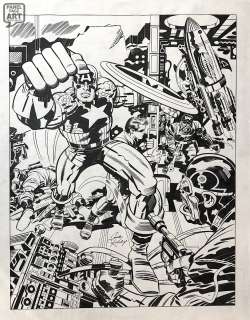 Jack Kirby - Captain America - Portfolio Plate - 1978