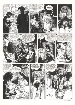 Kas | Planche originale n° 09 accompagnée de sa mise en couleurs - La Princesse d’Ultis - Hans | Daniel Maghen