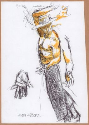 Liberatore, Tanino - 1 Original preliminary drawing - Le danseur | Catawiki